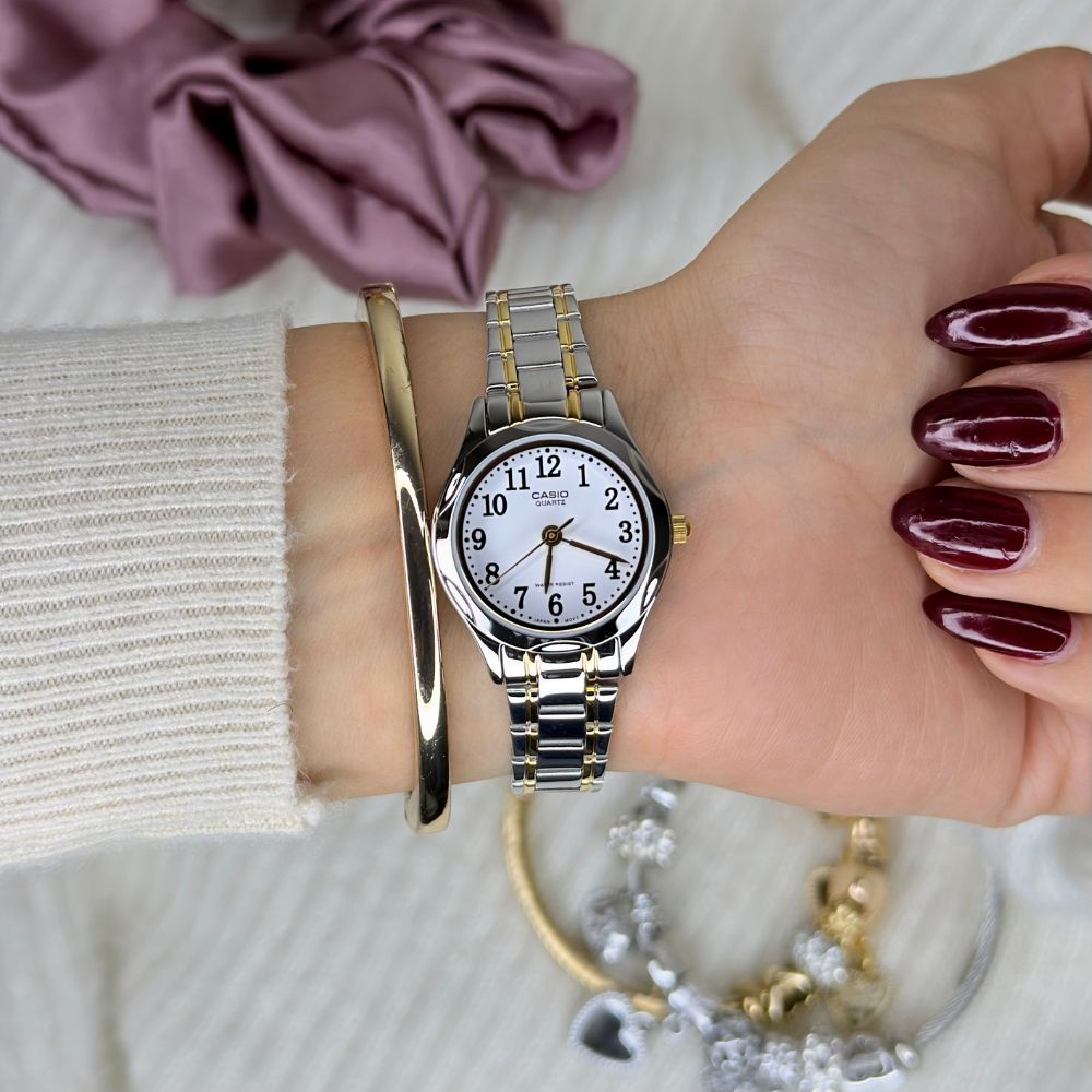 Reloj Casio LTP-1275SG-7B Mujer Acero Plateado | CAS-M-175