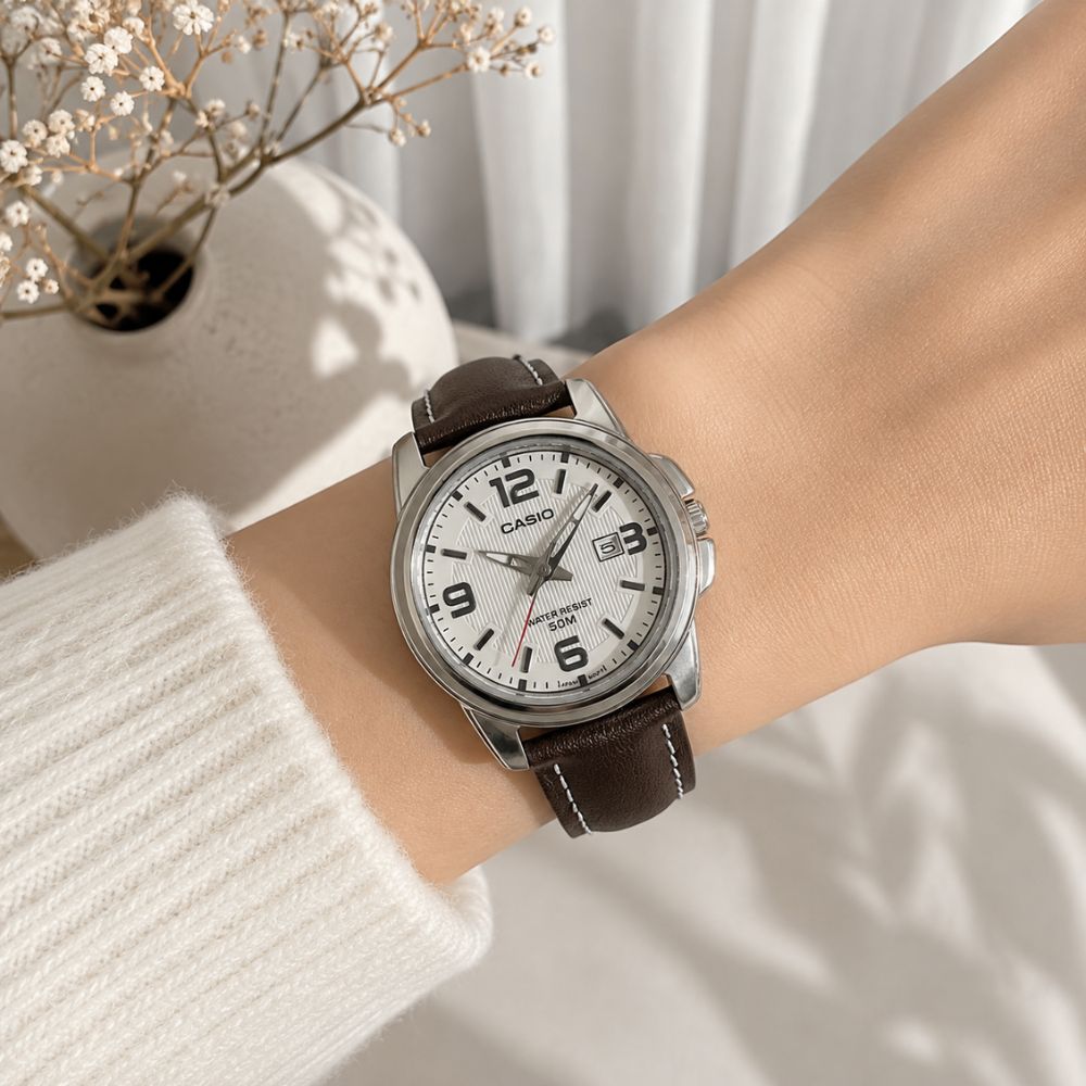 Reloj Casio LTP-1314L-7AV Mujer Cuero Marrón | CAS-M-164