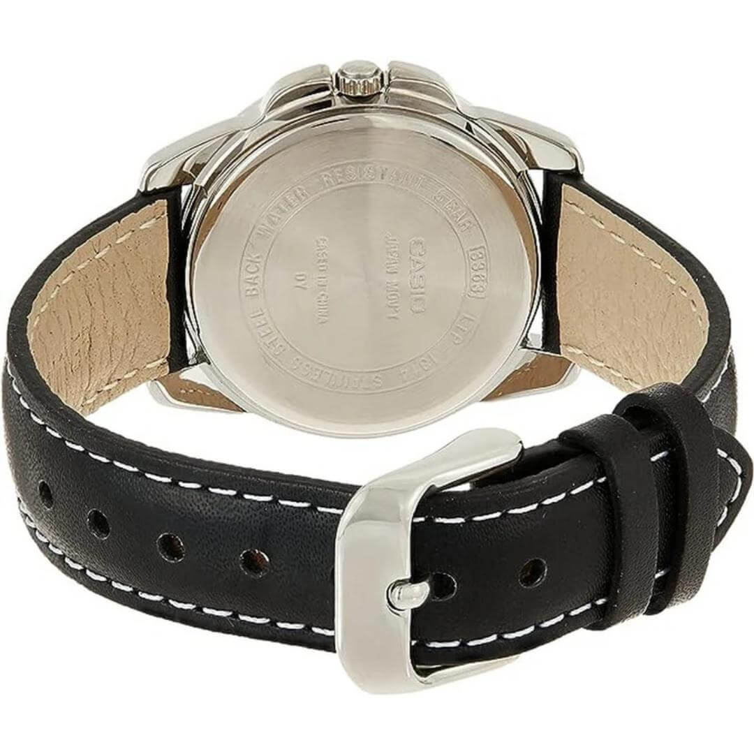 Reloj Casio LTP-1314L-8A original para mujer con cristal mineral y correa de cuero.