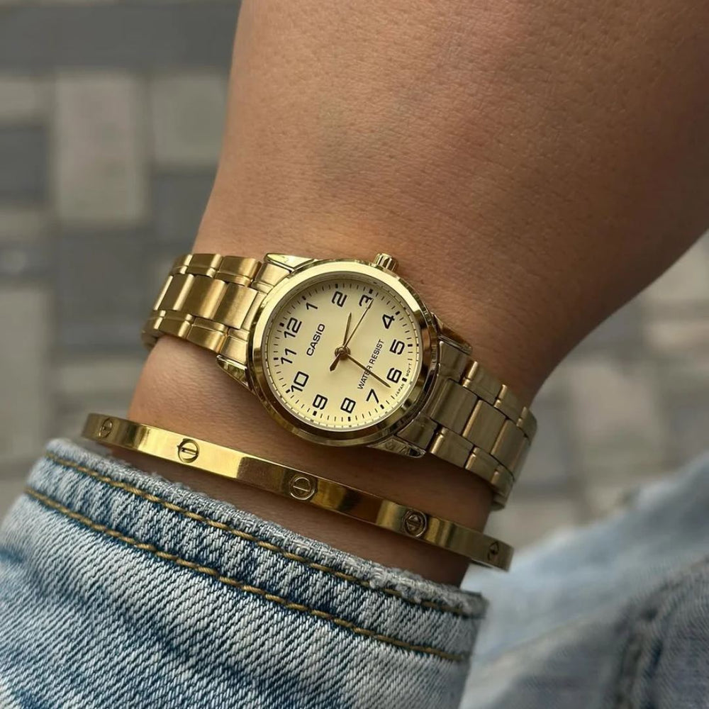 Reloj Casio LTP-V001G-9BUDFDI Mujer Acero Dorado | CAS-M-66
