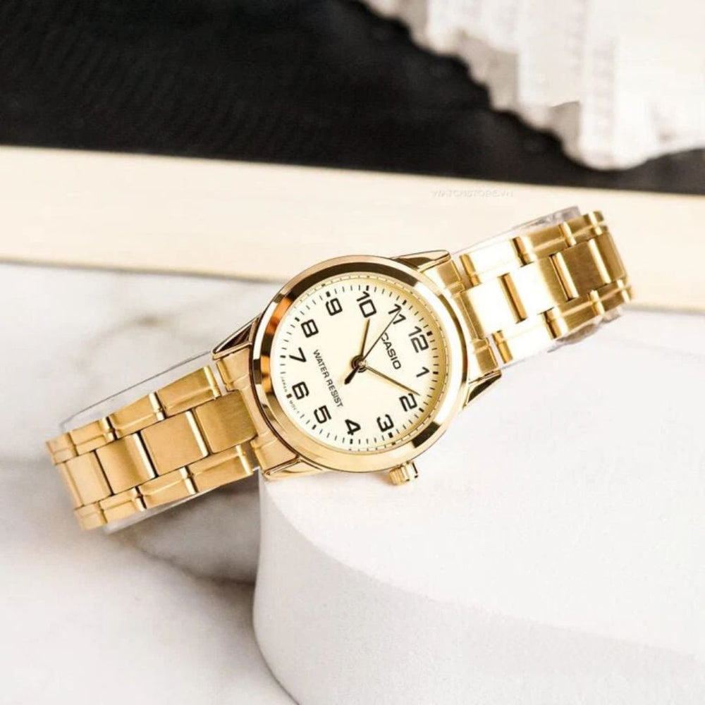 Reloj Casio LTP-V001G-9BUDFDI Mujer Acero Dorado | CAS-M-66