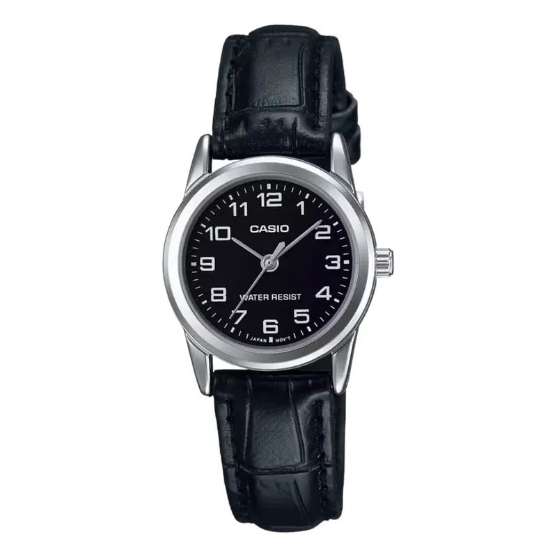Reloj Casio LTP-V001L-1B Mujer Cuero Negro | CAS-M-127