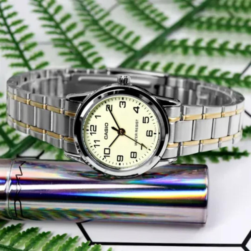 Reloj Casio LTP-V001SG-9B Mujer Acero  | CAS-M-92
