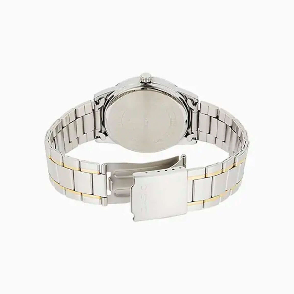 Casio LTP-V001SG-9BUDF reloj femenino elegante con esfera dorada y diseño clásico.