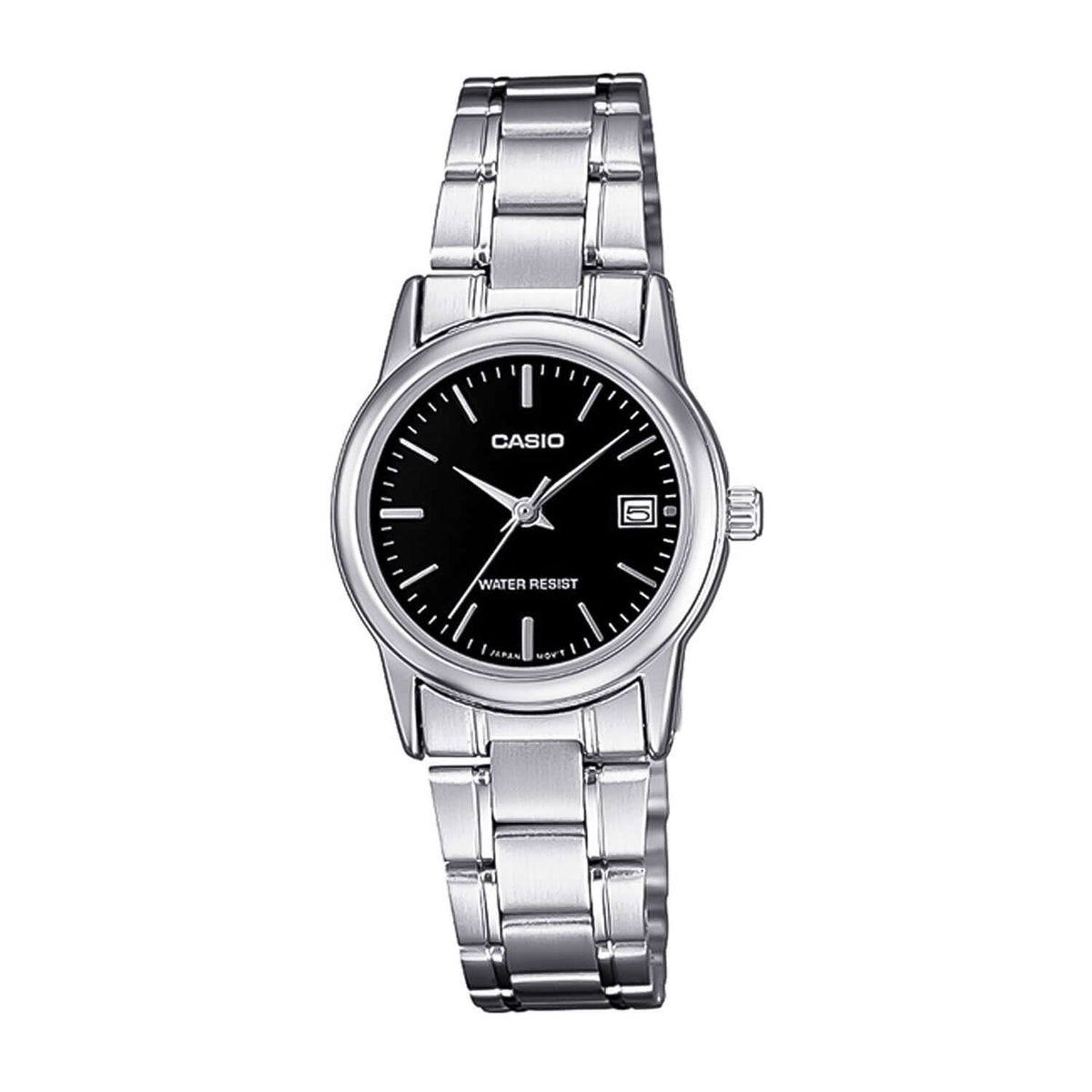 Reloj Casio LTP-V002D-1AUDF plateado con esfera negra para mujer