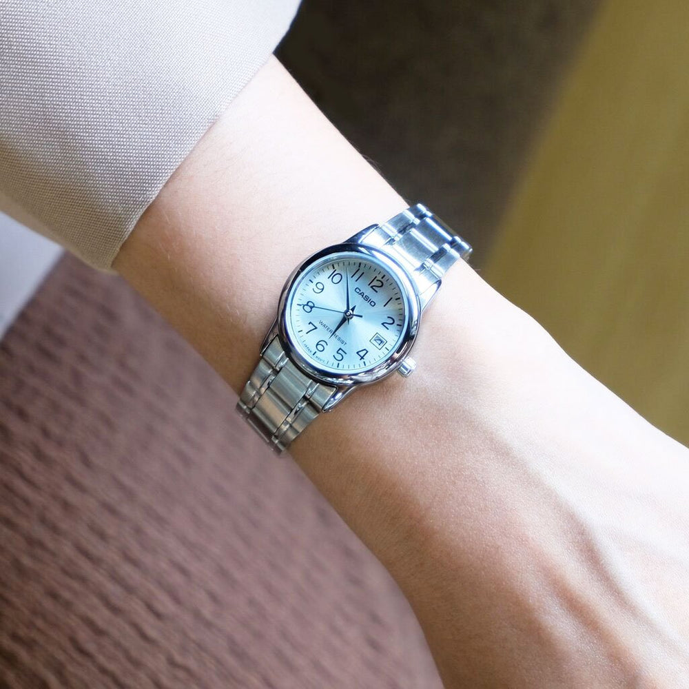 Reloj Casio LTP-V002D-2B Mujer Plateado | CAS-M-27