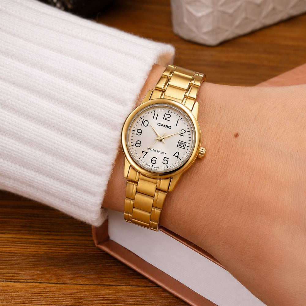 Reloj Casio LTP-V002G-7B2 Mujer Acero Dorado | CAS-M-85