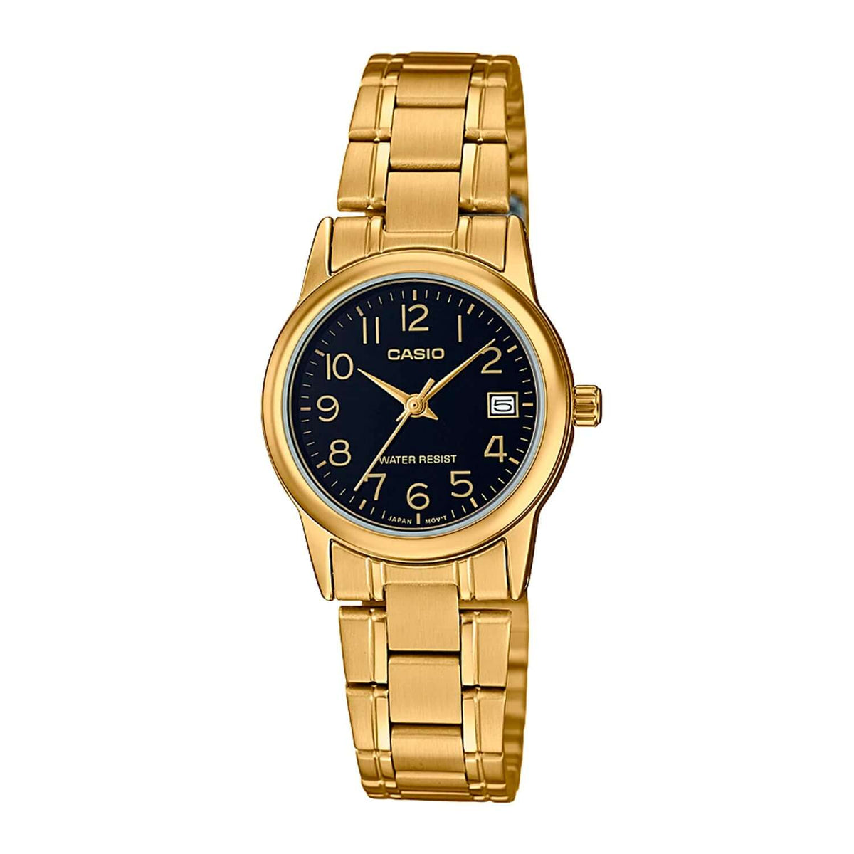 Reloj Casio LTP-V002G-1BUDF dorado con esfera negra para mujer