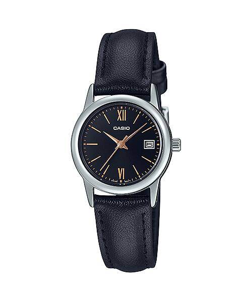 Reloj Casio LTP-V002L-1B3VDF Mujer Cuero Negro | CAS-M-45