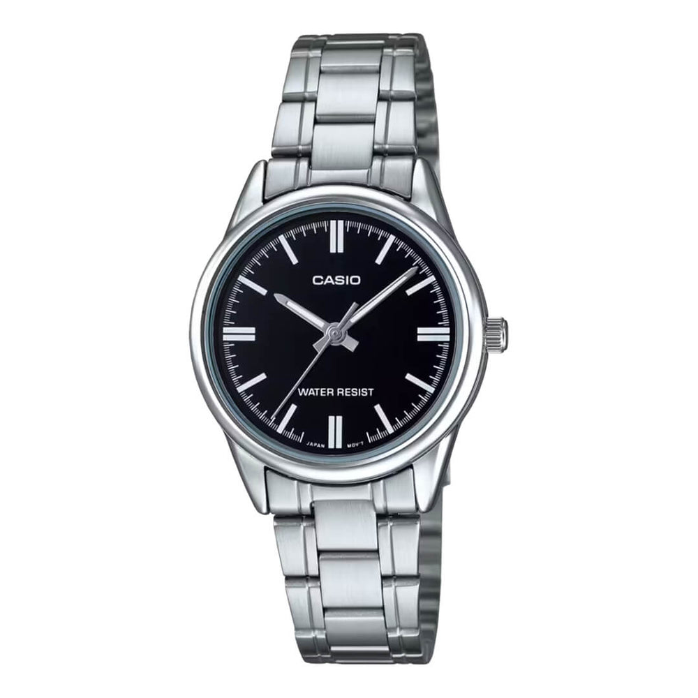 Reloj Casio LTP-V006G-7B dorado con esfera negra para mujer
