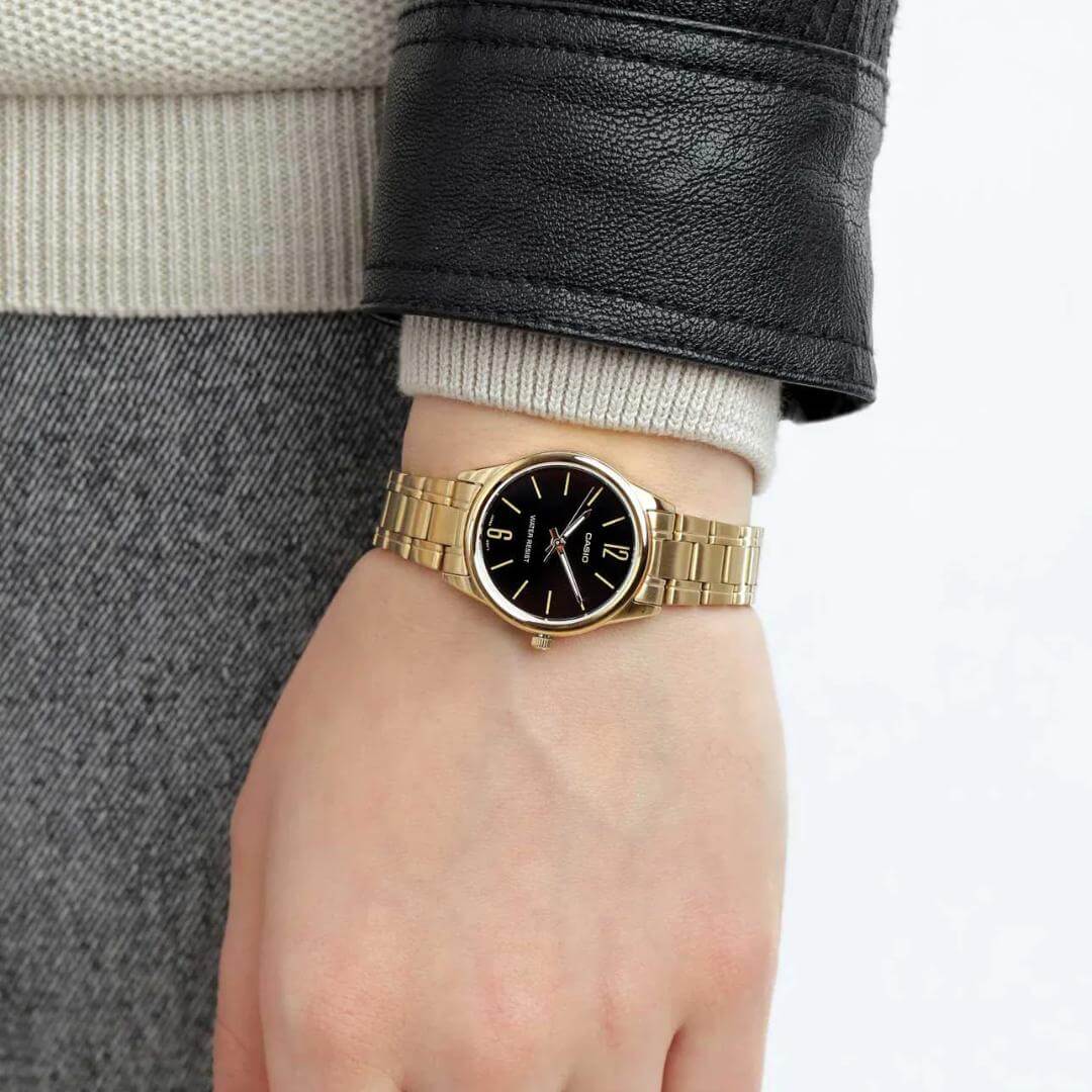 Reloj Casio LTP-V005G-1B Mujer Acero Dorado | CAS-M-58