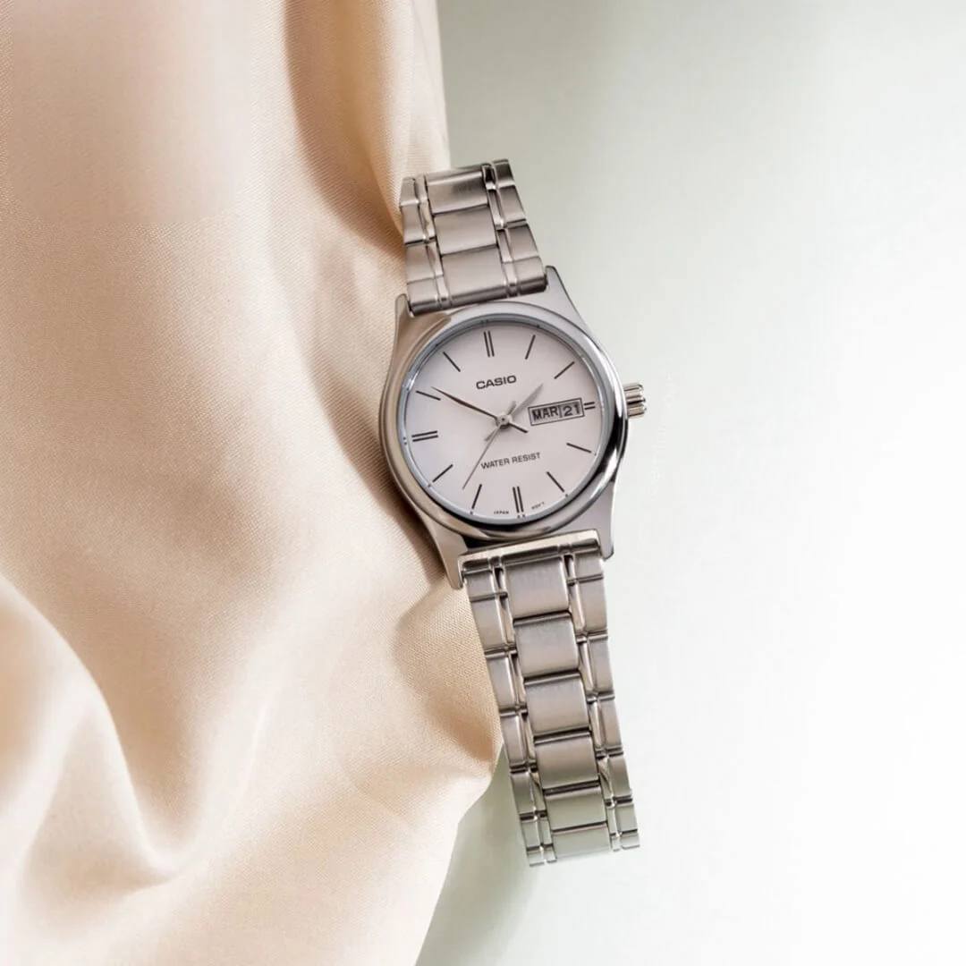 Reloj Casio LTP-V006D-7B2 Mujer Acero Plateado | CAS-M-171