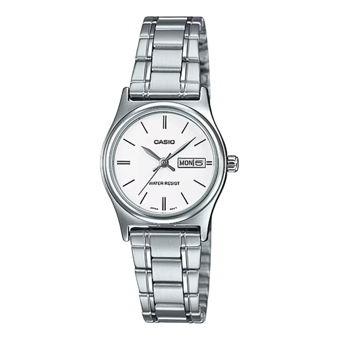 Reloj Casio LTP-V006D-7B2 plateado con esfera sunray para mujer