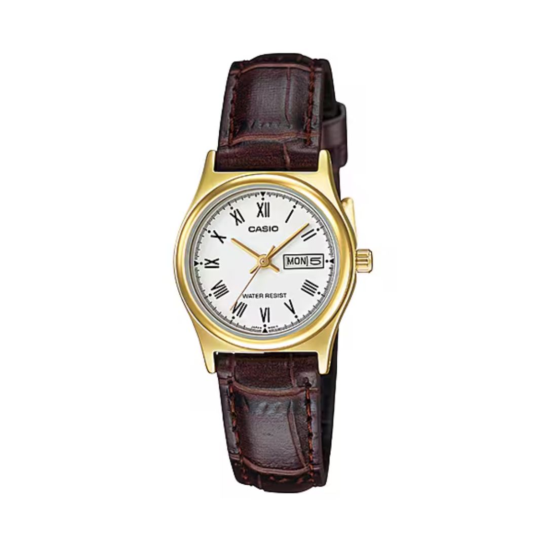 Reloj Casio LTP-V006GL-7B Mujer Cuero Marrón | CAS-M-168