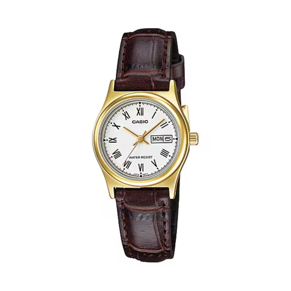 Reloj Casio LTP-V006GL-7B Mujer Cuero Marrón | CAS-M-168