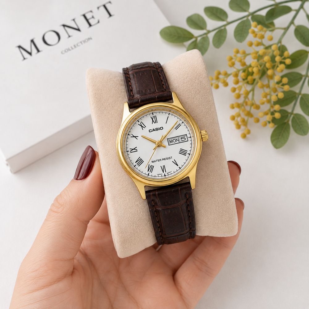 Reloj Casio LTP-V006GL-7B Mujer Cuero Marrón | CAS-M-168