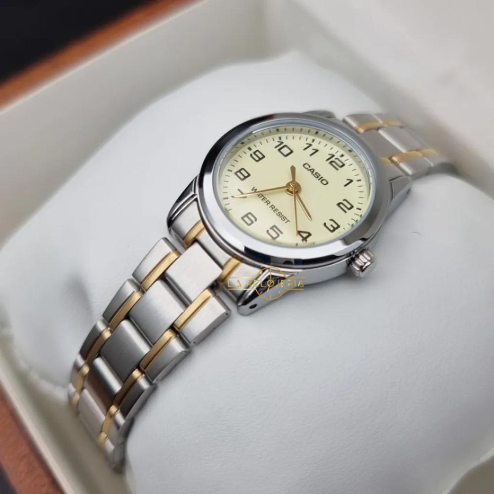 Reloj Casio LTP-V001SG-9B Mujer Acero  | CAS-M-92