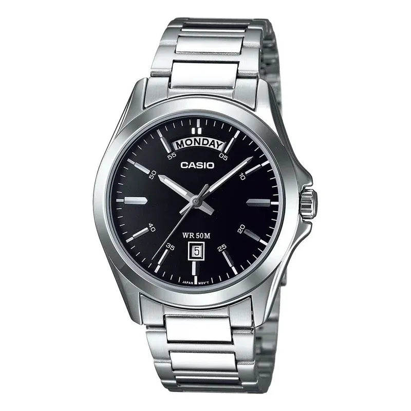Reloj Casio MTP-1370D-1A1 Hombre Acero Plateado | CAS-140