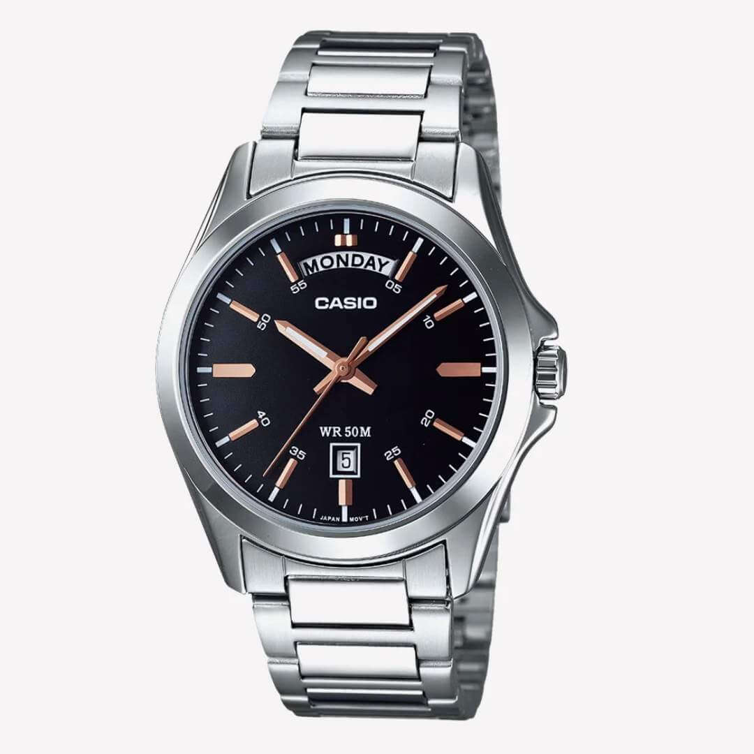 Reloj Casio MTP-1370D-1A2 para hombre de acero negro