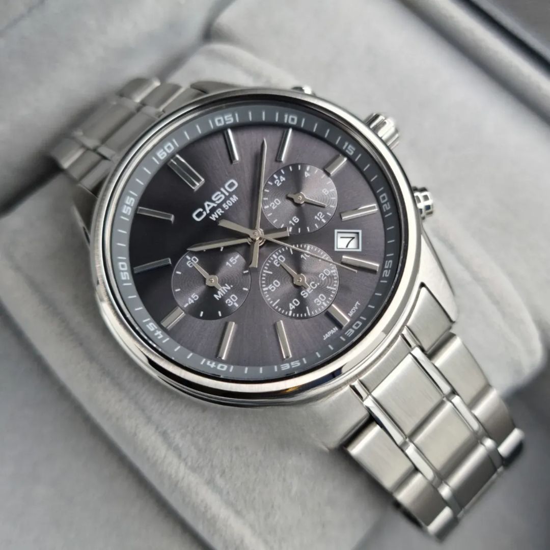 Reloj Casio MTP-E515D-8A Hombre Plateado Gris | CAS-290
