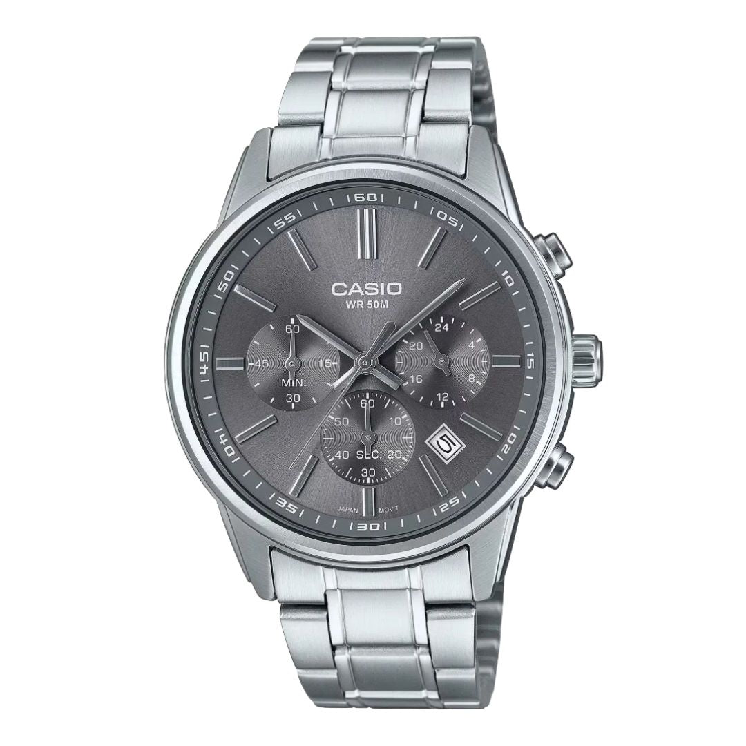 Reloj Casio MTP-E515D-8A Hombre Plateado Gris | CAS-290