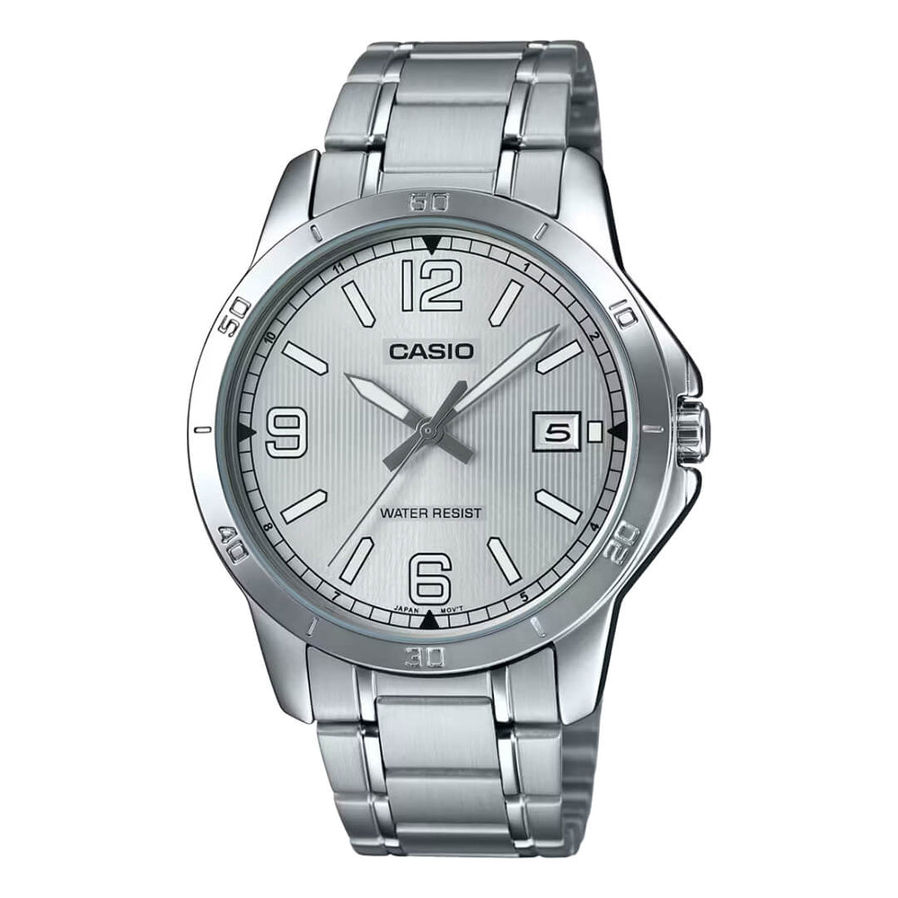 Reloj Casio MTP-V004D-7B2UDF plateado con esfera plateada para hombre