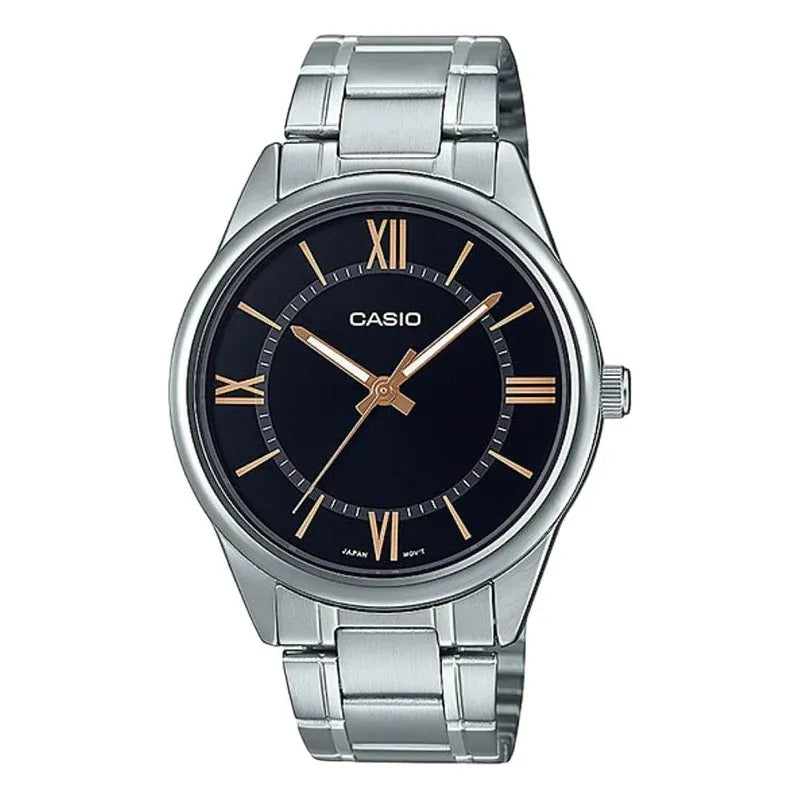 Reloj Casio MTP-V005D-1B5 Hombre Acero Plateado | CAS-12