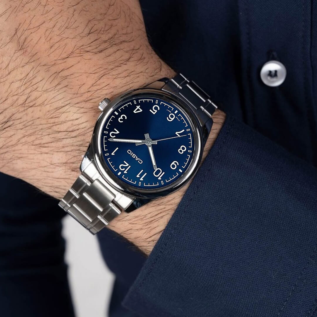 Reloj analógico Casio MTP-V005D-2B4 de acero para hombre