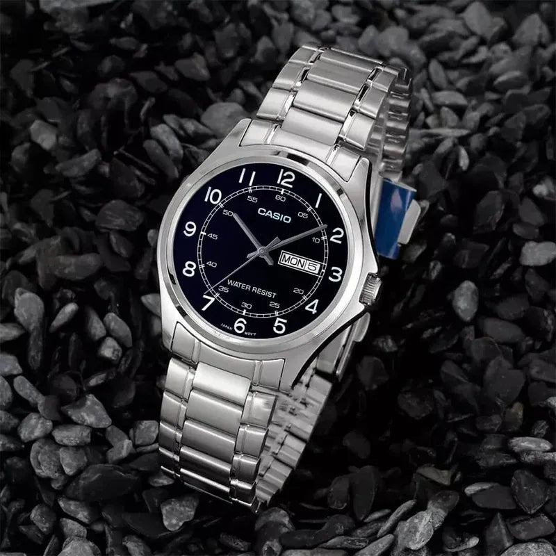 Reloj Casio MTP-V006D-1B2 Hombre Acero Plateado | CAS-190