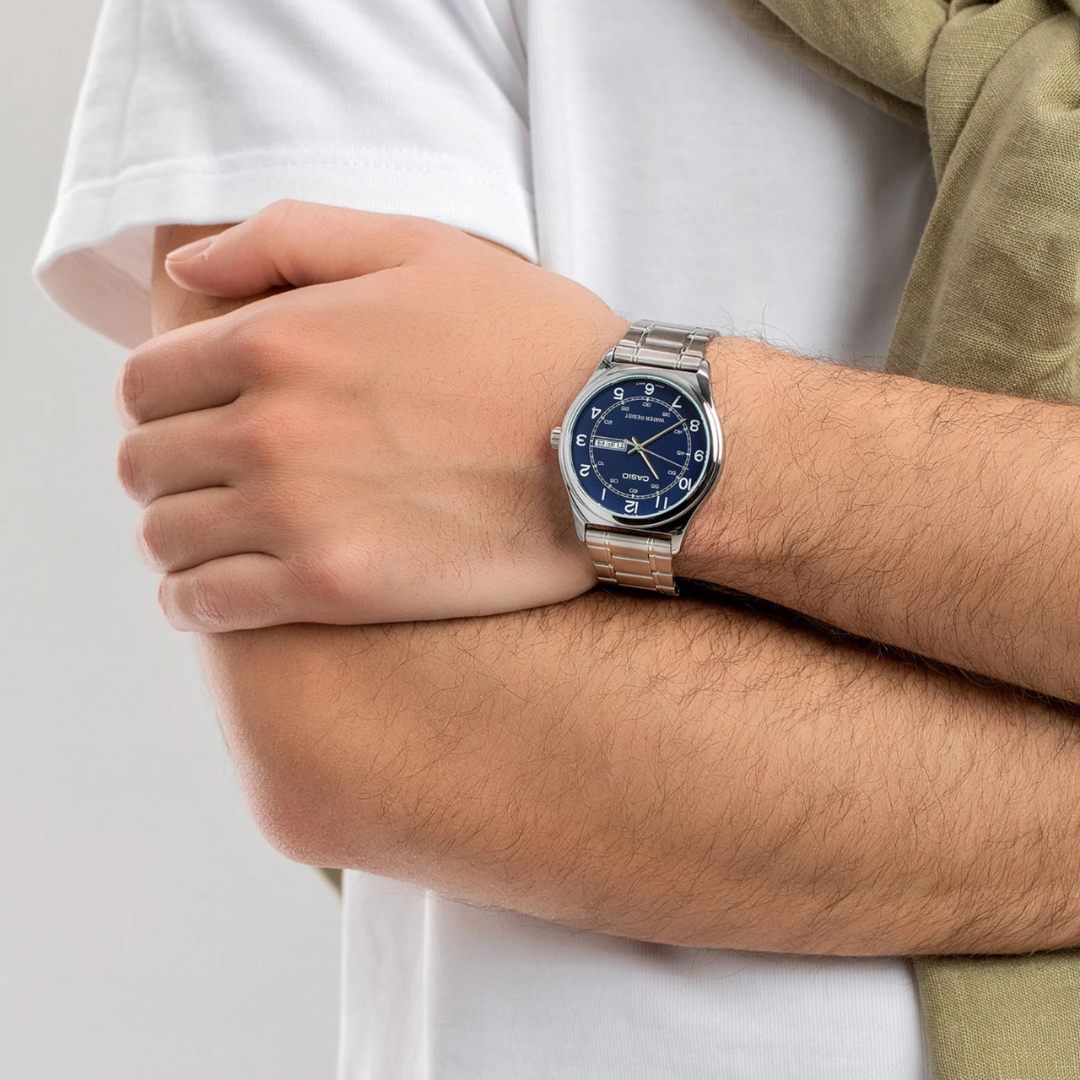 Reloj Casio MTP-V006D-2B Hombre Acero Azul | CAS-294