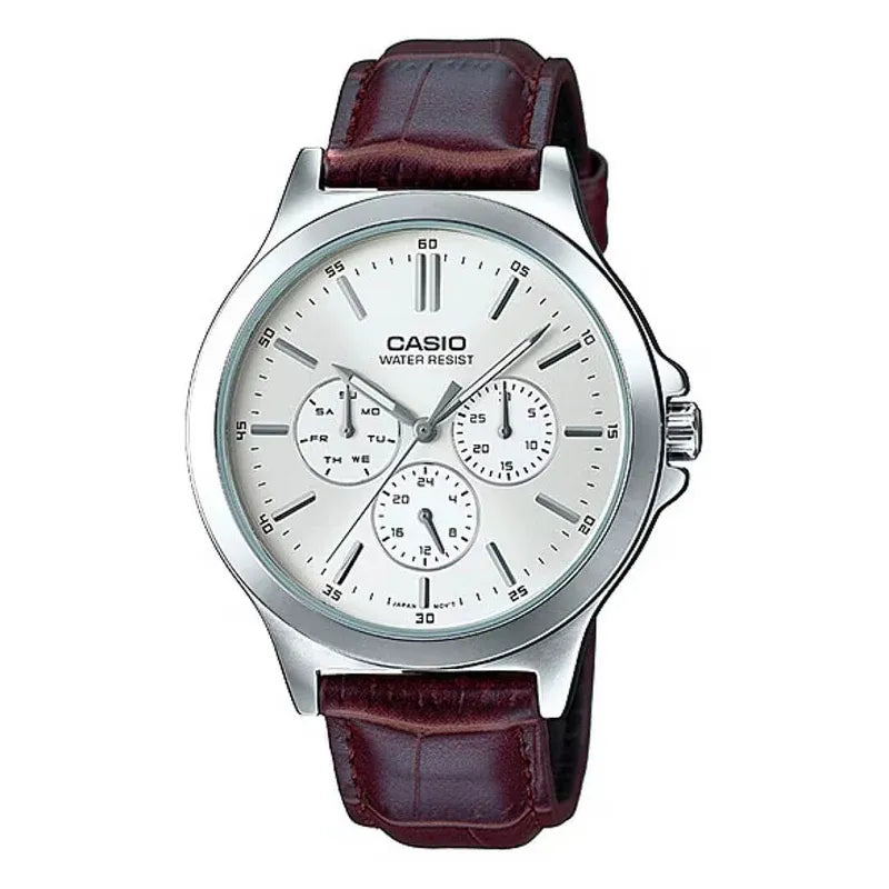 Reloj Casio MTP-V300L-7AU Hombre Cuero Marrón | CAS-112