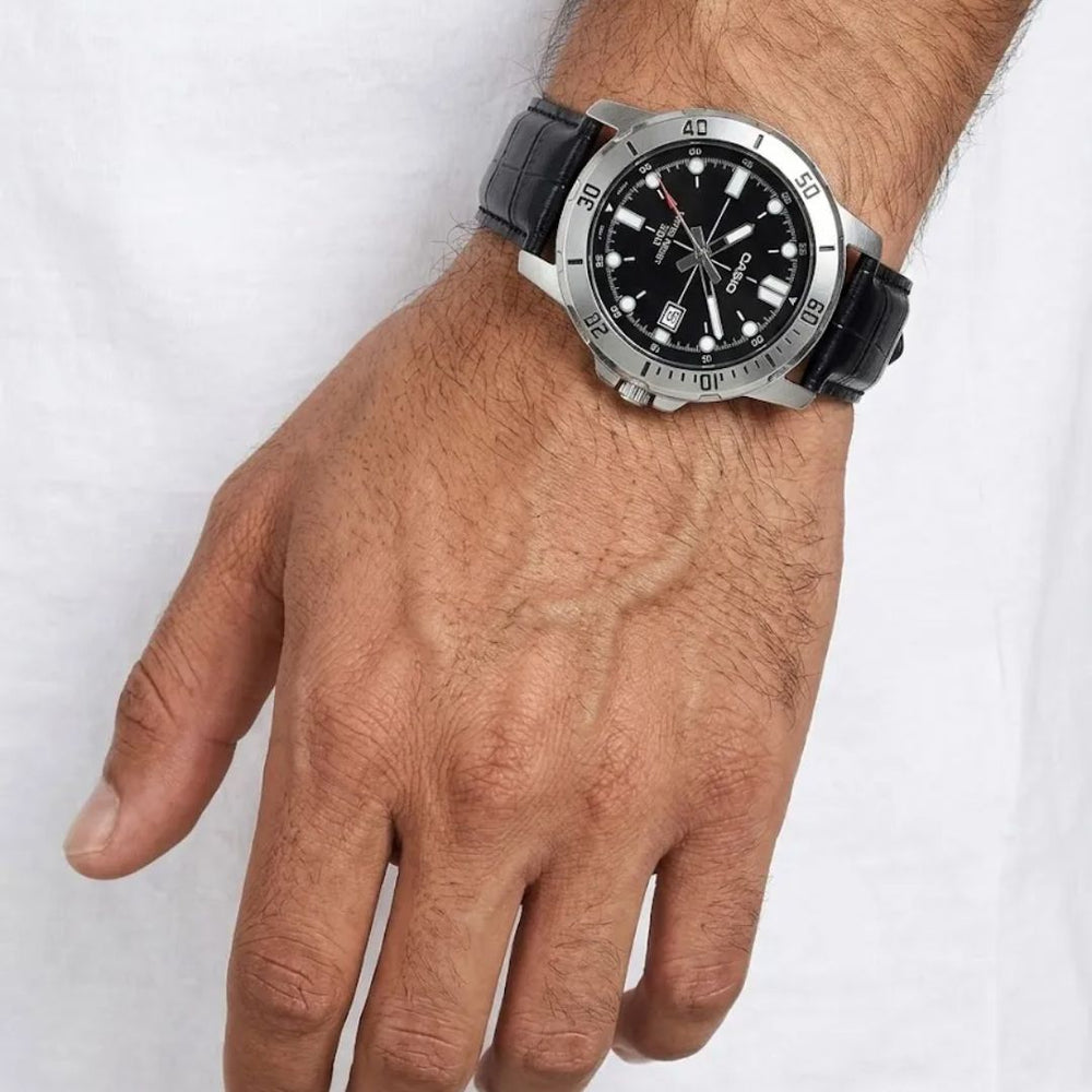 Reloj Casio MTP-VD01L-1EV Hombre Cuero Negro | CAS-298