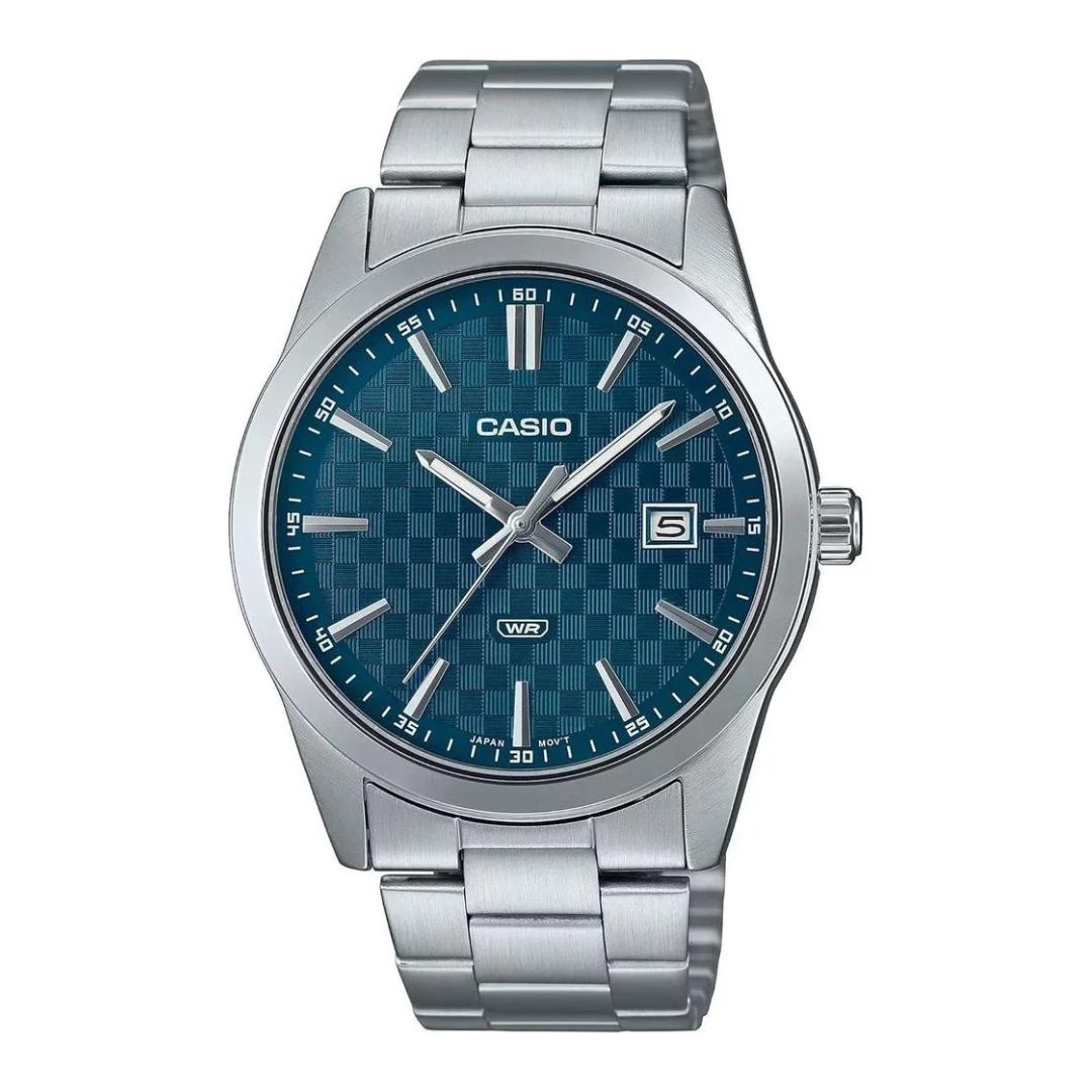 Reloj Casio MTP-VD03D-2A2 Hombre Plateado Azul | CAS-286