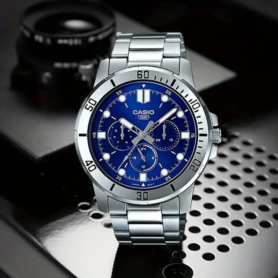 Reloj Casio MTP-VD300D-2E Hombre Acero Azul | CAS-291