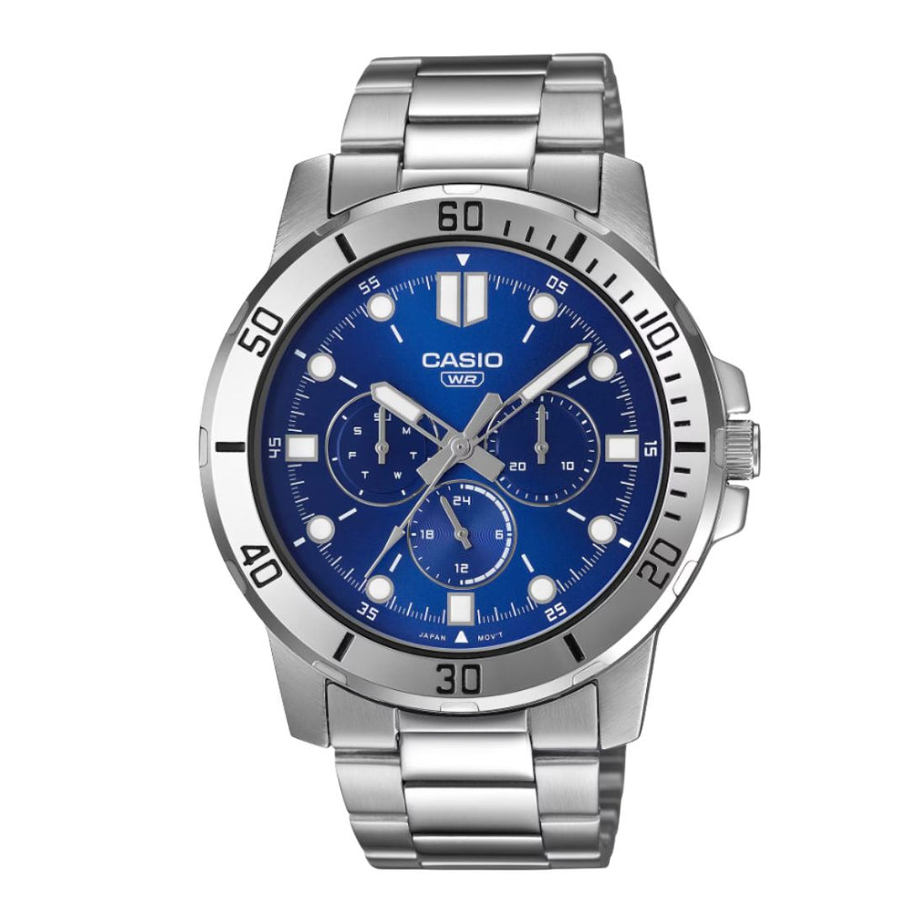 Reloj Casio MTP-VD300D-2E Hombre Acero Azul | CAS-291