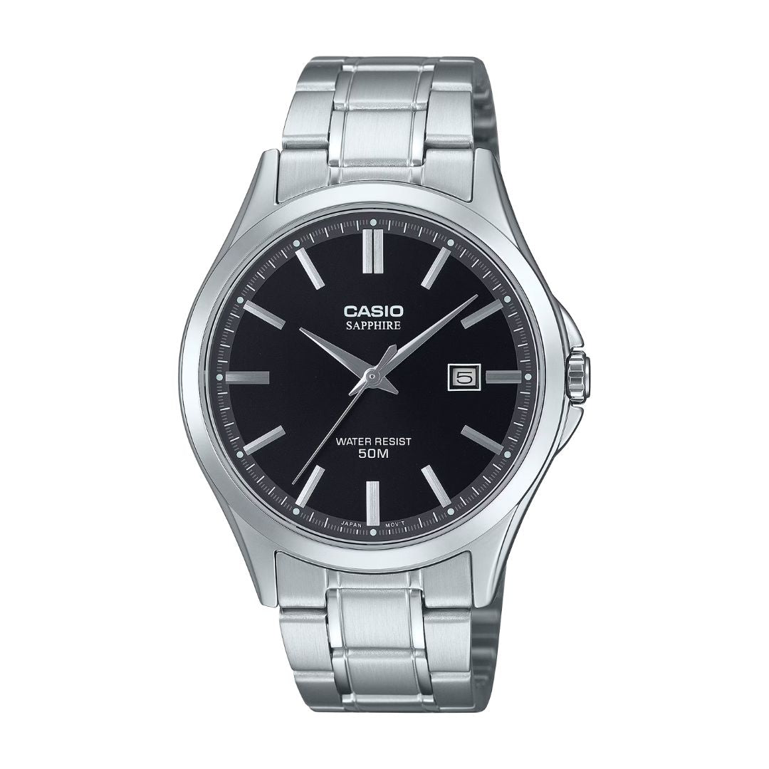 Reloj Casio MTS-115D-1A Hombre Zafiro Negro | CAS-285