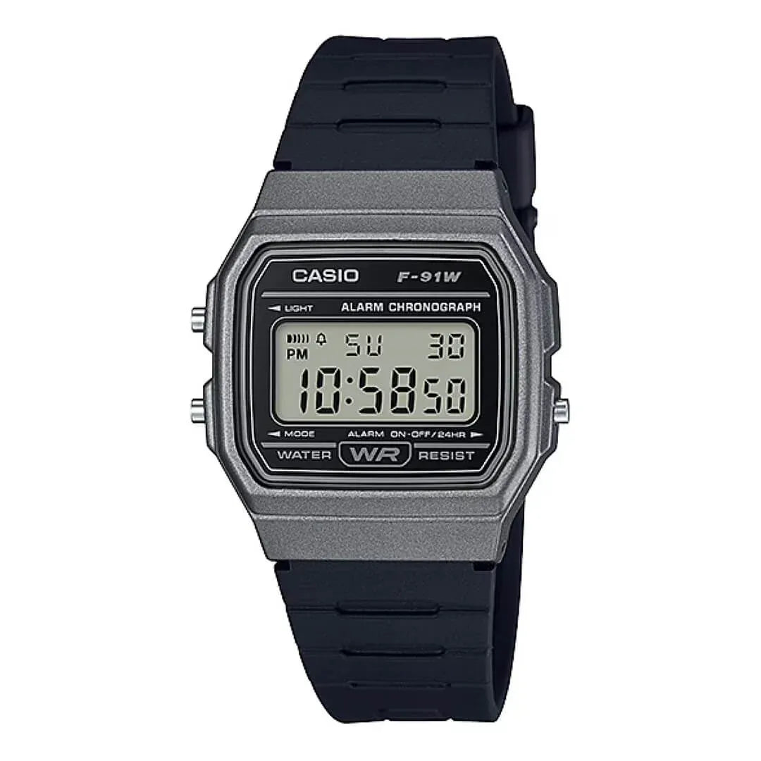Reloj Casio Retro F-91WM-1BD Hombre Resina Negro | CAS-125
