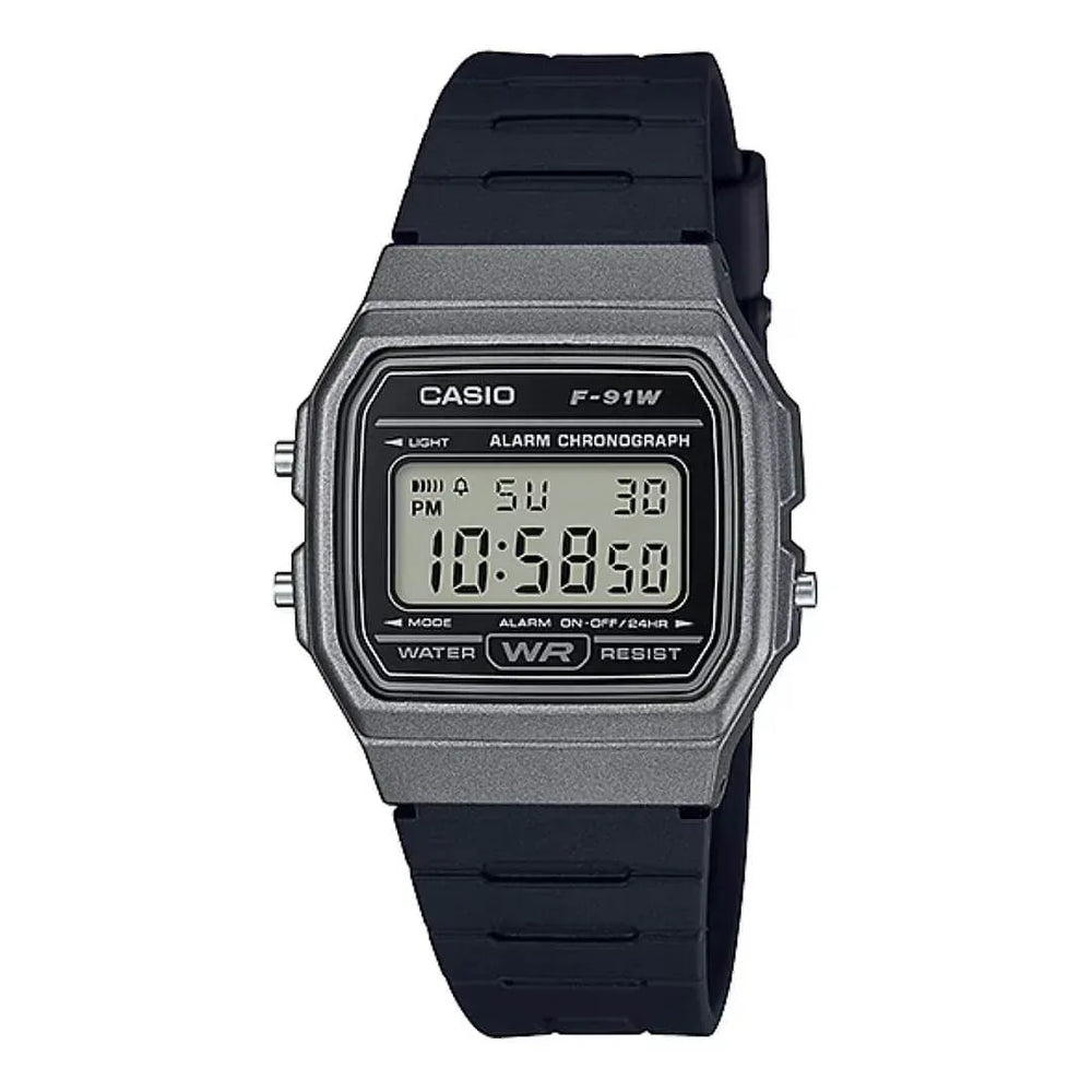 Reloj Casio Retro F-91WM-1BD Hombre Resina Negro | CAS-125