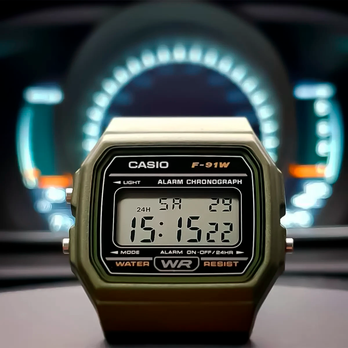 Reloj digital Casio F-91WM-3A negro de estilo retro para hombre
