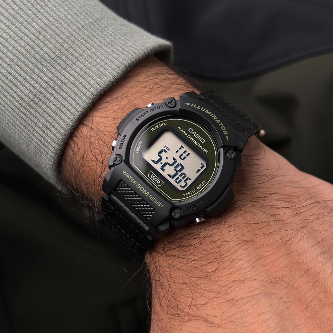 Reloj Casio W-219H-1A Hombre Resina Negro | CAS-169
