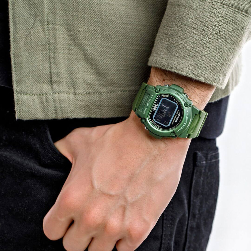 Reloj Casio W-219HC-3B Hombre Resina Verde | CAS-288