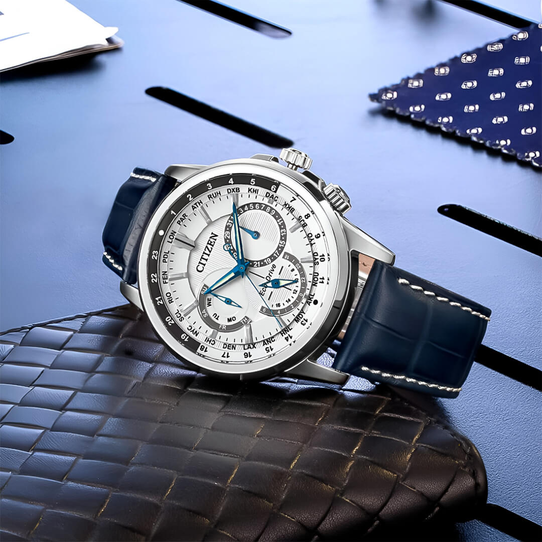 Reloj Citizen Eco Drive BU2020-02A Hombre Cuero Azul | CIT-4