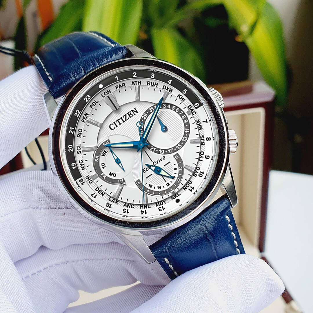 Reloj Citizen Eco Drive BU2020-02A Hombre Cuero Azul | CIT-4