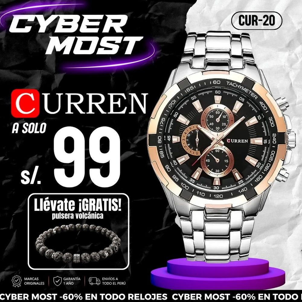 Reloj Curren Hombre Acero Plateado | CUR-20
