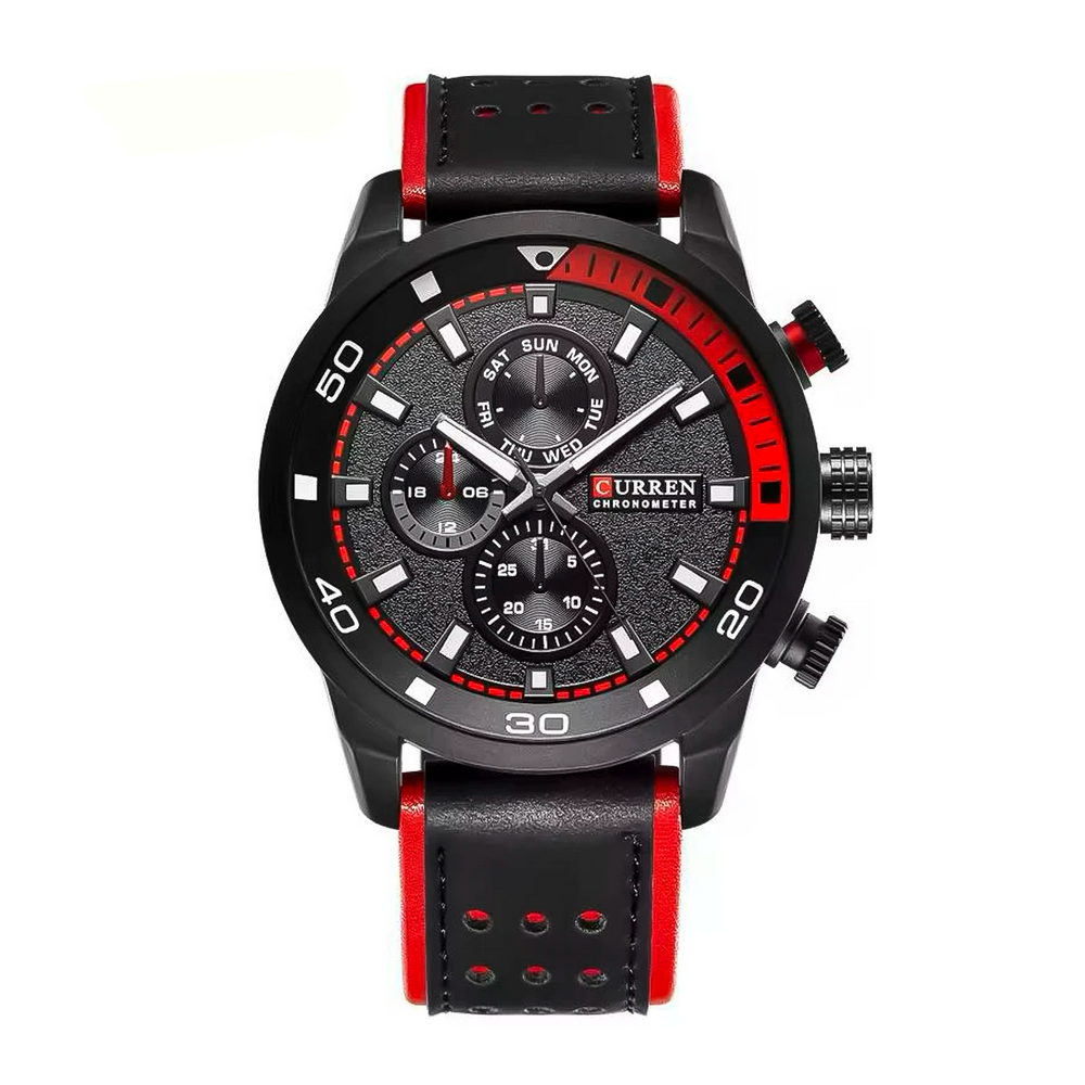 Reloj Curren Hombre Cuero Negro | CUR-29