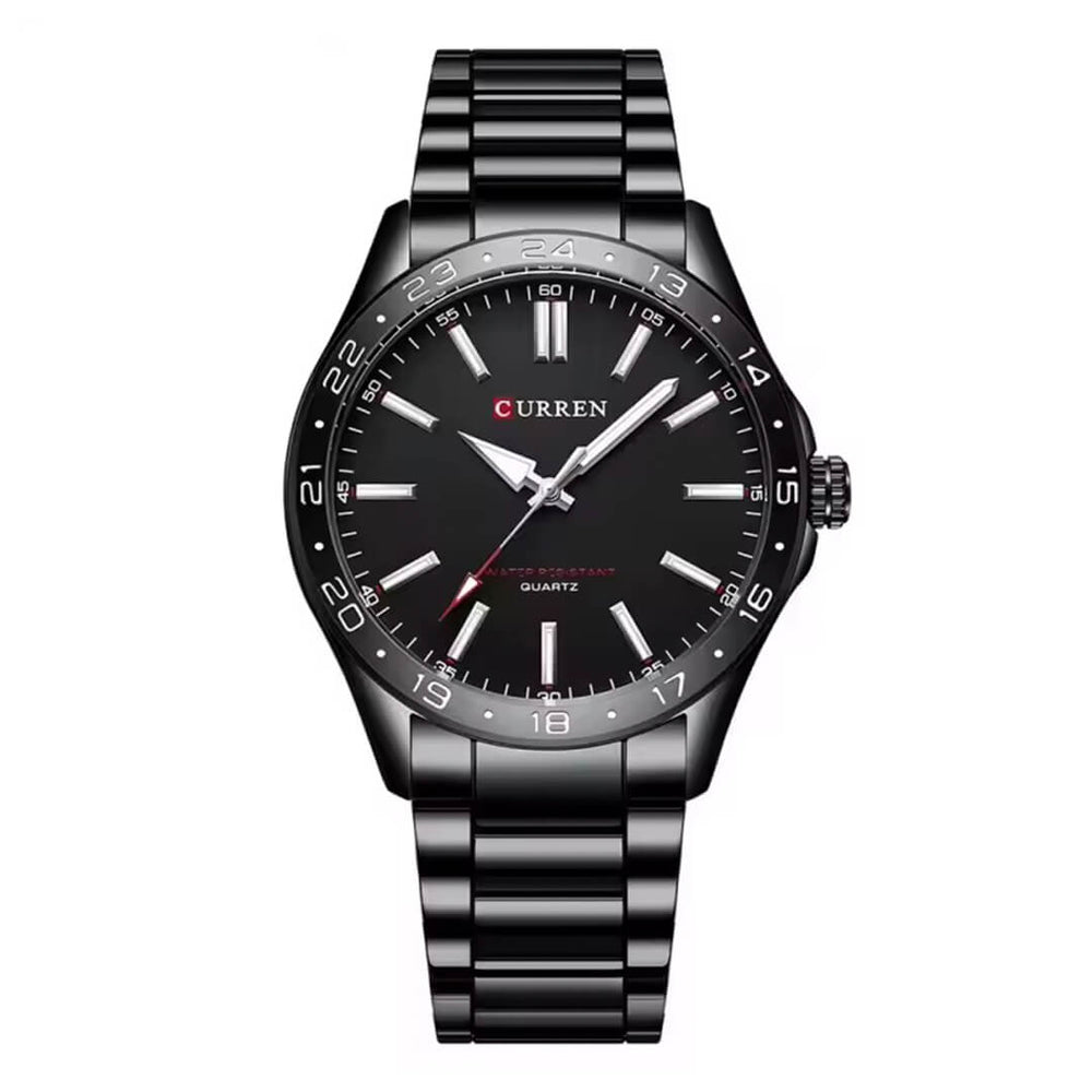 Reloj Curren CUR-73 para hombre con caja de acero inoxidable negro.