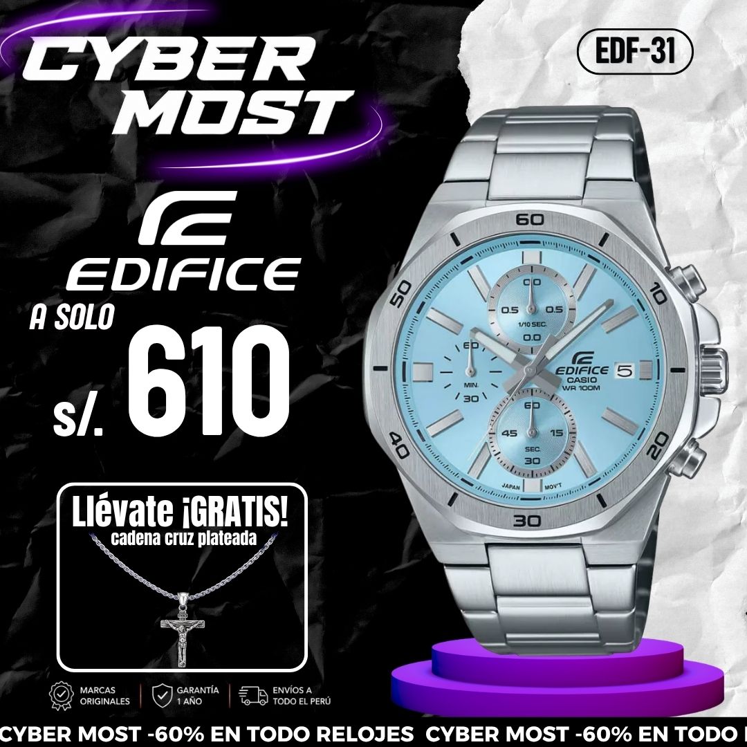 Reloj Edifice EFV-640D-2B Hombre Acero Celeste | EDF-31