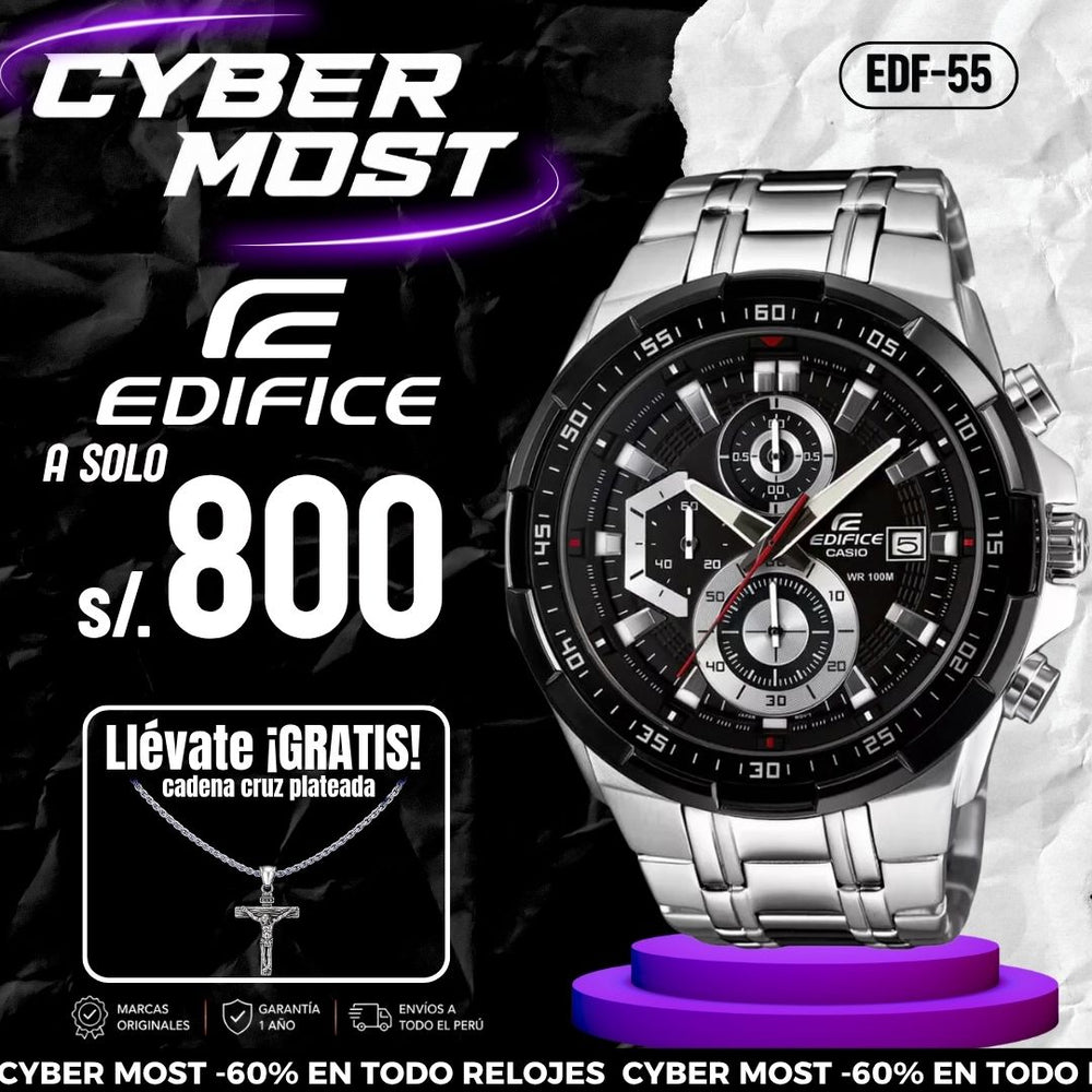 Reloj Edifice EFR-539D-1AVUDF Hombre Acero Plateado