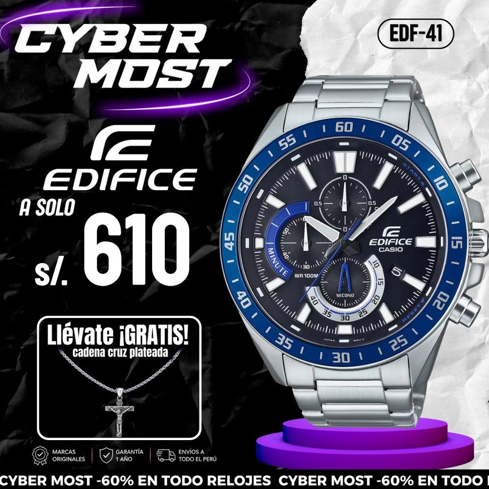 Reloj Edifice EFV-620D-1A2V Hombre Acero Negro