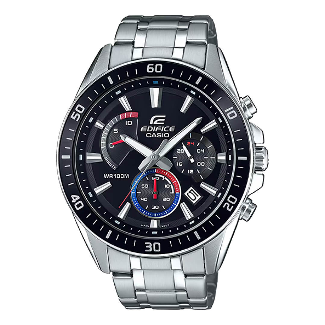 Reloj Edifice EFR-552D-1A3V plateado con esfera negra para hombre